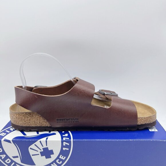 Birkenstock Milano Leather Sandals Vintage Roast Leather Mens EU 44 US 11-11.5 R - Picture 6 of 10